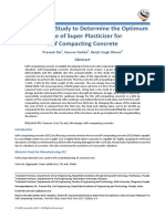 Experimental Study To Determine The Optimum Value of Super Plasticizer For Self Compacting Concrete