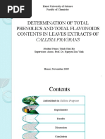 Determination of Antioxidants in Calisia Fragrans Leaf Extract