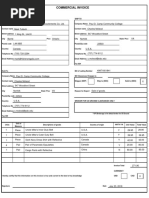 Fisher's Commercial Invoice