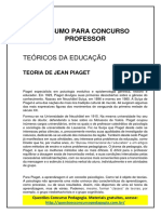 Resumo para Concurso Professor - Jean Piaget PDF