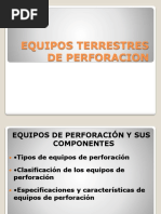 Equipos Terrestres de Perforación y Componentes