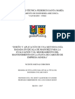 Tesis Diseño y Aplicacion de Una Metodologia Basada en Escala de Madurez para La Evaluacion y El Mejoramiento Del Mantenimiento en La Flota de Carguio de Empresa Minera - Utfsm PDF