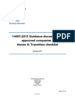 ESF 106 ISO 14001 2015 Guidance Document ANNEX A Transition Checklist Feb 2017