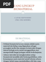 Kultam Pertemuan 1 - Drg. Catur Septommy, MD SC - KULIAH BIOMATERIAL