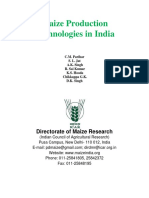 Maize Production Technologies in India: Directorate of Maize Research