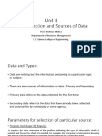 Data Collection and Sources of Data