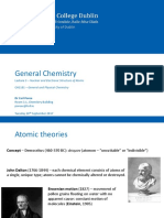 General Chemistry: Lecture 3 - Nuclear and Electronic Structure of Atoms CH1101 - General and Physical Chemistry