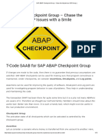 ABAP Checkpoint Group - Chase The Mysterious SAP Dump