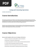 Course Introduction:: Casing and Cementing Operations