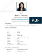 Dinalen T. Capocong: Resume OF