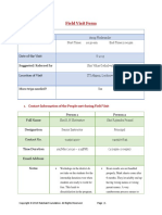 Sample Field Visit Report 2