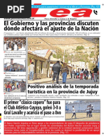 Periódico Lea Lunes 30 de Julio Del 2018