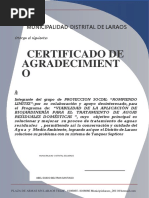 Certificado de Agradecimiento