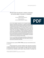 A Educação de Jovens e Adultos, Um Olhar Sobre o Passado e o Presente