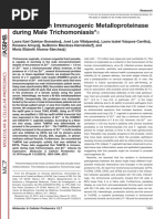 Tvmp50 Is An Immunogenic Metalloproteinase During Male Trichomoniasis