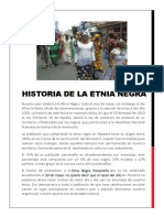 Historia de La Etnia Negra