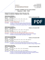 1819 CIS CCA Course Dates Semester 1