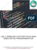 Les 7 Erreurs À Éviter Pour Bien Débuter en Programmation