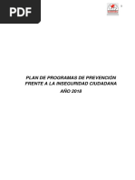 Programas de Prevención de Seguridad Ciudadana 2018