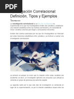 Investigacion Correlacional Definicion, Tipos y Ejemplos