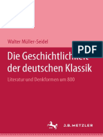 Walter Müller-Seidel (Auth.) - Die Geschichtlichkeit Der Deutschen Klassik - Literatur Und Denkformen Um 1800 (1983, J.B. Metzler)