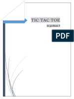 Tic Tac Toe Documentation (In Python 3) .