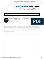 BGP Route Filtering - Access Lists Vs Prefix Lists - Networks Baseline - Cisco Engineers Live