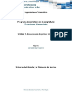 Unidad 1. Ecuaciones de Primer Orden PDF