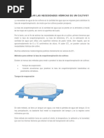 Cómo Calcular Las Necesidades Hídricas de Un Cultivo
