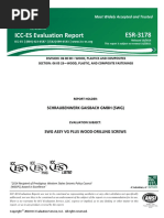 ICC-ES Evaluation Report ESR-3178: Schraubenwerk Gaisbach GMBH (SWG)