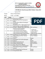 Susunan Acara Kegiatan PENDIKAR HMJTE 2018 PDF