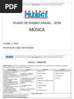 7º Ano Fund. II - Manhã - Plano de Ensino de Música