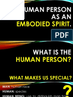 The Human As Embodied Spirit