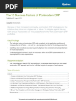 The 10 Success Factors of Postmodern ERP: Key Findings