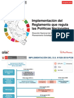 CEPLAN: Implementación Del Reglamento Que Regula Las Políticas Nacionales