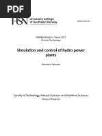 Simulation and Control of Hydro Power