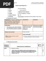 Sesión de Aprendizaje Nro1 Sagrado Corazon2018