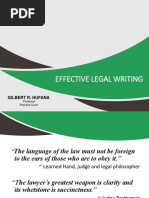 Lecture 02 Effective Legal Writing