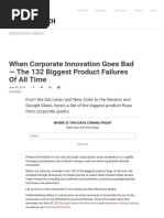 When Corporate Innovation Goes Bad - The 132 Biggest Product Failures of All Time - July 2018 CGA Insights