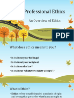 Professional Ethics: An Overview of Ethics