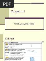 Chapter 1.1 Points Lines and Planes