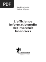 Valérie Mignon, Sandrine Lardic - L'efficience Informationnelle Des Marchés Financiers (2006, Editions La Découverte) PDF