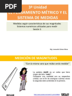 Clase 5 El Pensamiento Metrico y Sistema Medidas 30 Junio Ull 2018