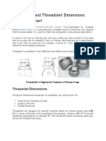 Threadolet and Threadolet Dimensions