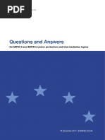 Mifid II Qas On Investor Protection Topics