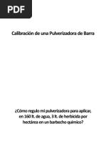 Calibración de Equipos Pulverizadores de Barra y Atomizadores 