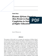 Reasons African American Men Persist To Degree Completion in Institutions of Higher Education