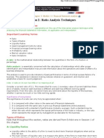 Ratio Analysis Techinque