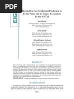 Ground Surface Settlement Prediction in Urban Areas Due To Tunnel Excavation by The NATM