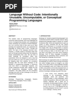 Language Without Code: Intentionally Unusable, Uncomputable, or Conceptual Programming Languages